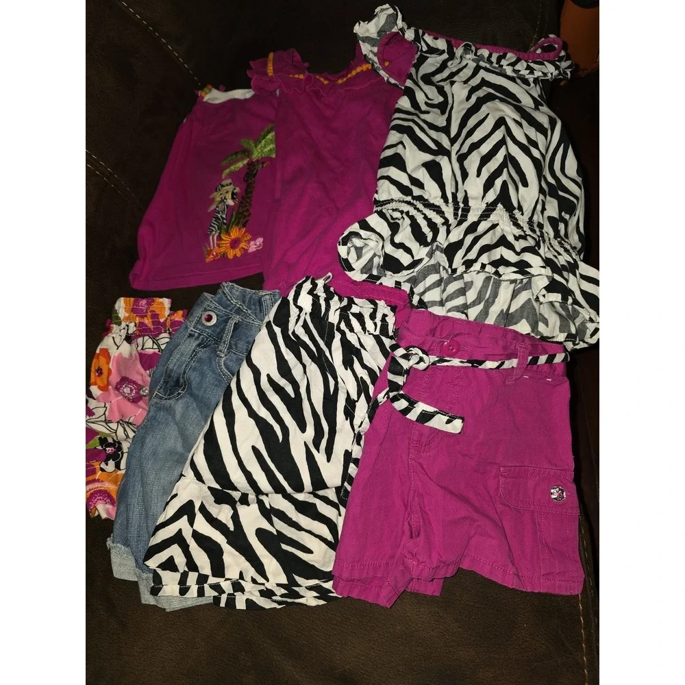 Gymboree wild for zebra size 6 lot 3 tops 3 shorts 1‎ skirt
